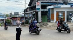 Satlantas Polres Murung Raya Laksanakan Gatur Rutin di Pusat Kota Pastikan Lalin Aman dan Lancar