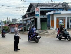 Satlantas Polres Murung Raya Laksanakan Gatur Rutin di Pusat Kota Pastikan Lalin Aman dan Lancar