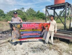 Polsek kapuas tengah Rutin lakukan imbauan larangan  karhutla kepada masyarakat.