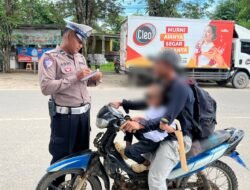 Satlantas Polres Murung Raya Beri Teguran Tertulis Kepada Pelanggar, Imbau Tertib Berlalu Lintas