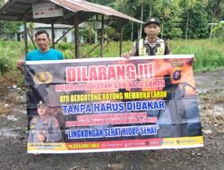 Cegah Karhutla Sejak Dini, Polisi Gencarkan Kampanye Buka Lahan Tanpa Bakar di Kapuas Barat