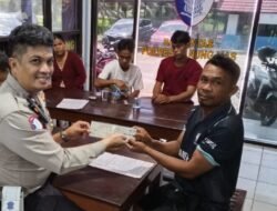 Kedepankan Sisi Humanis, Satlantas Polres Gunung Mas Selesaikan Kasus Tabrakan Secara Kekeluargaan