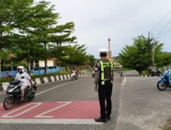 Wujudkan Kamseltibcarlantas, Satlantas Polres Gumas Intensifkan Plotting di Titik Rawan Laka