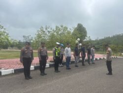 Piket Pamapta Sisir Objek Vital, Polres Gunung Mas Pastikan Pusat Perbankan dan Pasar Kuala Kurun Aman