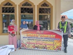 Serap Aspirasi di Masjid Al-Fallah, Polsek Kapuas Barat Gelar Jumat Curhat Bersama Warga Mandomai