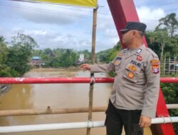 Mitigasi Bencana Sejak Dini, Polsek Manuhing Intensifkan Monitoring Titik Rawan Luapan Air