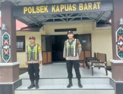 Tingkatkan Kewaspadaan, Polsek Kapuas Barat Perketat Pengamanan Mako