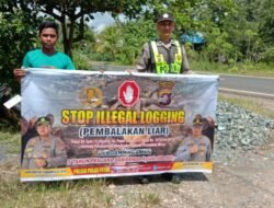 SOSIALISASI PENEBANGAN HUTAN SECARA LIAR (ILEGAL LOGING) OLEH PERSONIL POLSEK PULAU PETAK