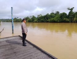 Antisipasi Banjir Kiriman, Polsek Kurun Siaga Pantau Das Kahayan