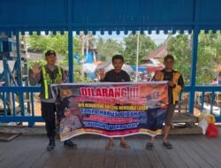 Cegah Karhutla, Polsek Kapuas Barat Kampanyekan “Buka Lahan Tanpa Bakar” di Pelabuhan Mandomai