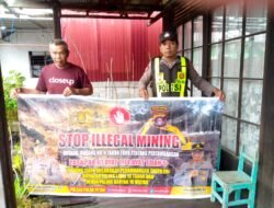 PERSONEL POLSEK PULAU PETAK LAKSANAKAN SOSIALISASI ILEGAL MINING KE MASYARAKAT GUNA PENCEGAHAN TAMBANG LIAR DI WILAYAH KECAMATAN PULAU PETAK