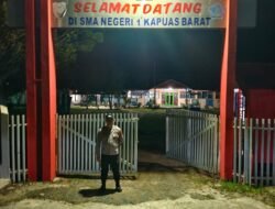 Antisipasi Kriminalitas Malam Hari, Polsek Kapuas Barat Sisir Perkantoran Hingga Pemukiman di Mandomai