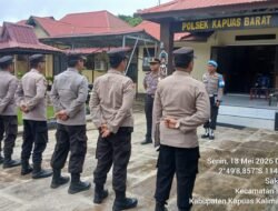 Pimpin Apel Pagi, Kapolsek Kapuas Barat Tekankan Kedisiplinan dan Pelayanan Humanis Kepada Anggota