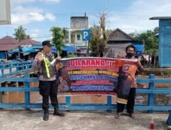 Sambangi Dermaga Mandomai, Polsek Kapuas Barat Gencarkan Imbauan Buka Lahan Tanpa Bakar