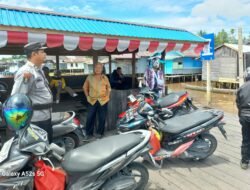 Jamin Keselamatan Penumpang, Polsek Kapuas Barat Gelar Patroli Dialogis di Pelabuhan Feri Desa Saka Mangkahai
