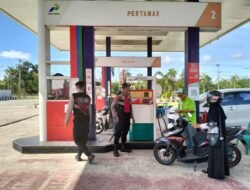 Sat Samapta Polres Sukamara Laksanakan Monitoring Ketertiban Umum di SPBU