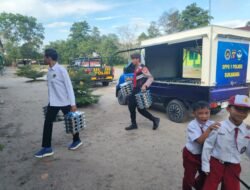 Pengawalan Jalur Utama Distribusi MBG Oleh Sat Samapta Polres Sukamara Berjalan Aman