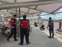 Sat Samapta Polres Sukamara Sasar Wilayah Distribusi Logistik Sungai Lewat Patroli Pagi ke Area Pelabuhan Speed Boat