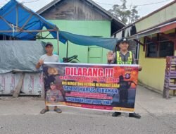 Cegah Karhutla, Polsek Kapuas Barat Gencarkan Patroli dan Imbauan Larangan Bakar Lahan di Desa Saka Mangkahai