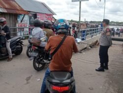 Antisipasi Lonjakan Penumpang Jelang Idul Adha, Polsek Kapuas Barat Perketat Patroli di Dermaga Feri Saka Mangkahai