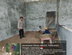 POLSEK HANAU MONITORING PROGRES PEMBANGUNAN SPPG 3T DI DESA RUNGAU RAYA
