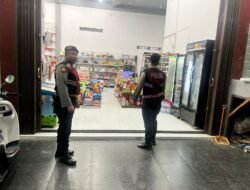 Minteralisir Celah Kriminalitas Pusat Pertokoan, Sat Samapta Polres Sukamara Laksanakan Patroli Malam Hari
