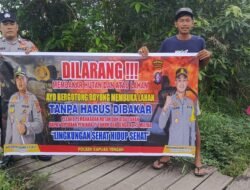 Giat Polsek kapuas tengah Rutin lakukan imbauan larangan  karhutla kepada masyarakat.