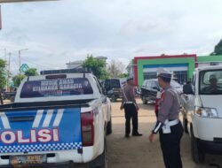 Pastikan Antrian Aman dan Lancar, Satlantas Polres Murung Raya Sambangi SPBU Puruk Cahu