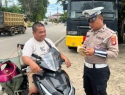Beri Kesadaran Masyarakat, Satlantas Polres Murung Raya Beri Teguran Tertulis Kepada Pelanggar