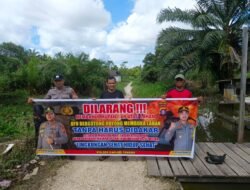 Giat Polsek kapuas tengah Rutin lakukan imbauan larangan  karhutla kepada masyarakat.