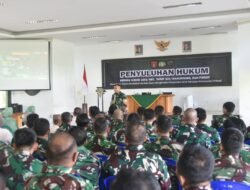 Melalui Penyuluhan Hukum, Kumdam XXII/TB Tingkatkan Kesadaran Hukum Prajurit dan Keluarga