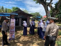 Polantas Menyapa Pelajar, Satlantas Polres Murung Raya Ajak Pelajar SMPN 5 Tertib Berlalu Lintas