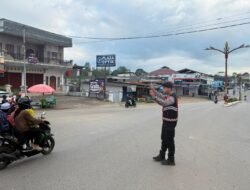 Samapta Polres Murung Raya Giatkan Gatur Rutin Di Jalan Raya, Pastikan Aman & Lancar