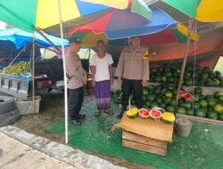Berikan Imbauan kantibmas kepada warga di lakukan piket Polsek Kapuas Tengah.