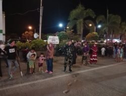 Wakili Danramil 1208-05/Pemangkat, Sertu Kasidi Hadiri Pawai Obor Sambut Tahun Baru Islam 1448 Hijriah