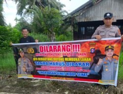 Personil Polsek kapuas tengah Rutin lakukan imbauan larangan  karhutla kepada masyarakat.