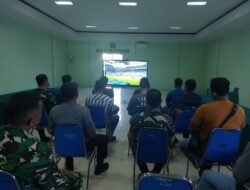 Kembali Gelar Nobar Piala Dunia, Kodim 1009/Tanah Laut Ajak Masyarakat Jaga Kondusifitas Wilayah