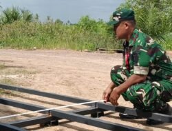 Tim Audit Kinerja Itdam XXII/Tambun Bungai Tinjau Progres Pembangunan Jembatan Garuda