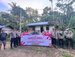 Sambut Hari Bhayangkara Ke-80, Polsek Permata Intan Gelar Bansos Bantu Warga Kurang Mampu