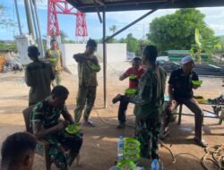 Dari Semangkuk Bubur Asyura, Kebersamaan Personel Kodim 1009/Tanah Laut dan Warga Handil Labuan Amas Kian Kompak