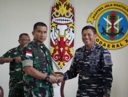 Dankodaeral XII Terima Kunjungan Kapoksahli Pangdam XII/Tanjungpura, Perkuat Sinergi Antar Matra