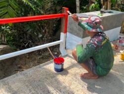 Masuki Tahap Akhir, Jembatan Garuda Merah Putih Desa Puain Kanan Mulai Dicat