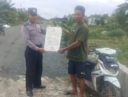 Personel Polsek Basarang Himbau Maklumat Polda Kalteng Dengan Warga Di Wilayah Hukumnya