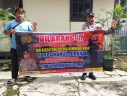 Cegah Kebakaran Hutan, Polsek Kapuas Barat Masifkan Imbauan Karhutla ke Warga