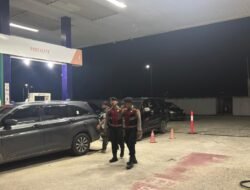 Cegah Gangguan Malam, Sat Samapta Polres Sukamara Awasi SPBU Sukamara