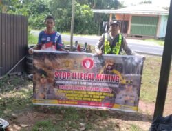 PERSONEL POLSEK PULAU PETAK LAKSANAKAN SOSIALISASI ILEGAL MINING KE MASYARAKAT GUNA PENCEGAHAN TAMBANG LIAR DI WILAYAH KECAMATAN PULAU PETAK