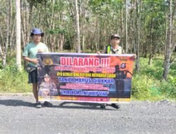 Cegah Karhutla, Polsek Kapuas Barat Gencarkan Kampanye Buka Lahan Tanpa Bakar dan Gotong Royong