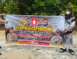 SOSIALISASI PENEBANGAN HUTAN SECARA LIAR (ILEGAL LOGING) OLEH PERSONIL POLSEK PULAU PETAK