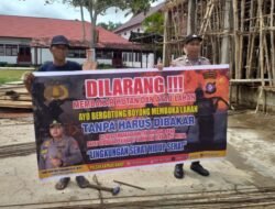 Cegah Kebakaran Hutan, Polsek Kapuas Barat Kampanyekan Buka Lahan Tanpa Bakar di Desa Saka Mangkahai