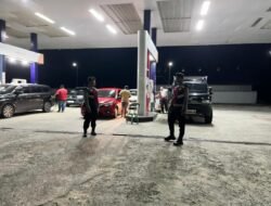 Antisipasi Tindak Kriminal, Sat Samapta Polres Sukamara Patroli Malam di Area SPBU